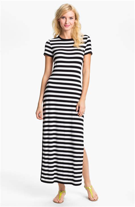 michael kors striped maxi dress